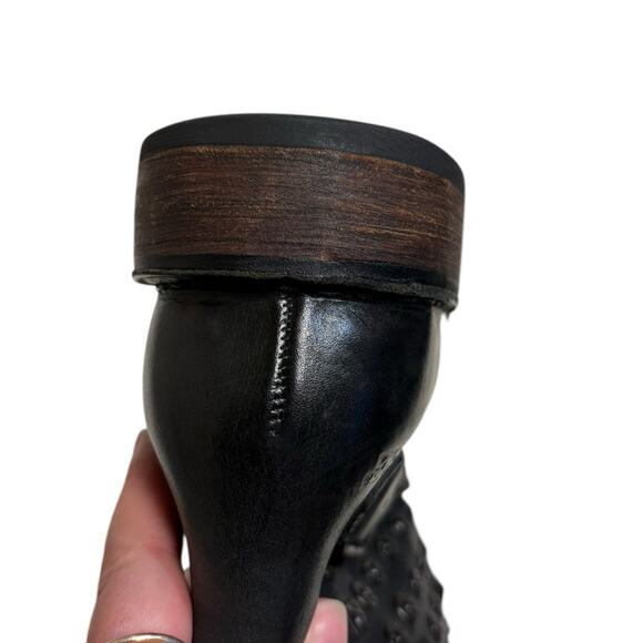 UGG Australia Conor Studded Moto Leather Boot Black Women Size 9.5 - Picture 7 of 10